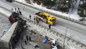 Çorum'da feci kaza: 1 ölü, 2 ağır yaralı