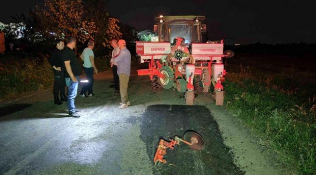 Ticari araç ile traktör çarpıştı: 1 yaralı