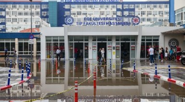 Ege Üniversitesi hastanesini su bastı