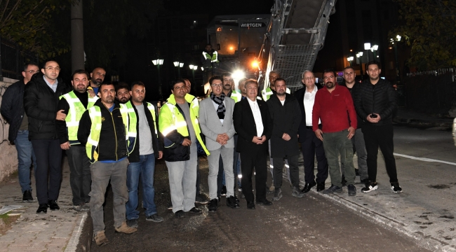 Muhtarlardan asfalt teşekkürü