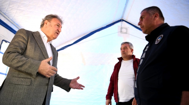 Bornova'nın çadırları deprem bölgesinde