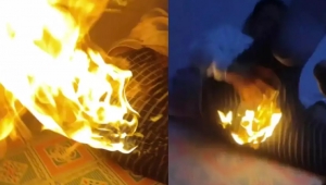Şaka kabusa döndü! Gaz çıkarttığı esnada çakmakla ateşe verildi