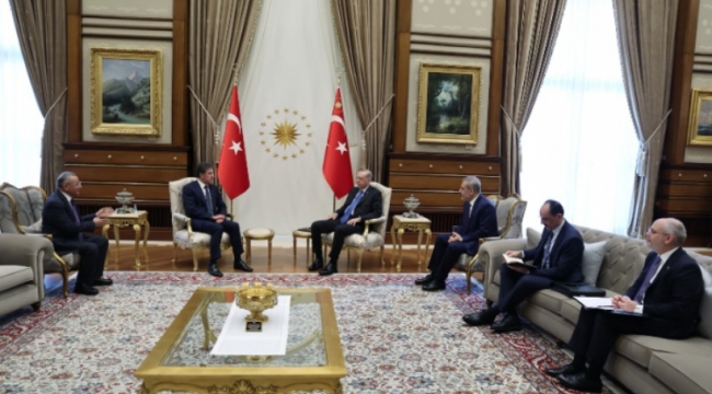Erdoğan Irak Kürt Bölgesel Yönetimi Başkanı Barzani'yi kabul etti