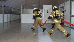 İzmir Büyükşehir Belediyesi’nde yangın tatbikatı