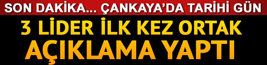 Son dakika... Çankaya Köşkü'nde 3 lider buluştu