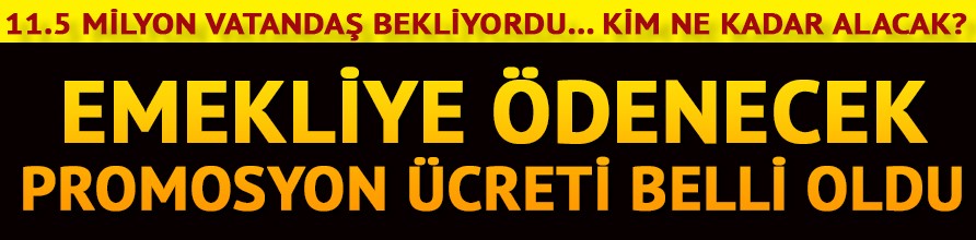 Emekliye promosyon ödemesinde rakamlar açıkladı