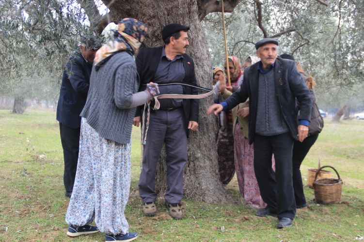 Bahşiş almak için kahya ve karısını ağaca bağladılar!
