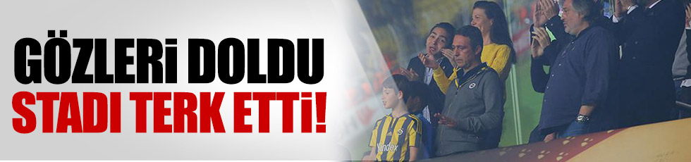 Gözleri doldu, stadı terk etti!