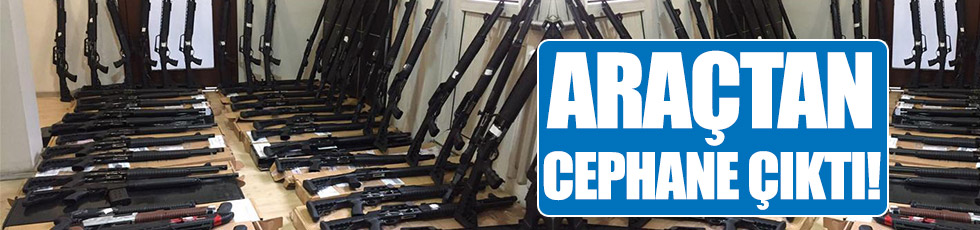 Araçlarında yapılan aramada cephanelik çıktı