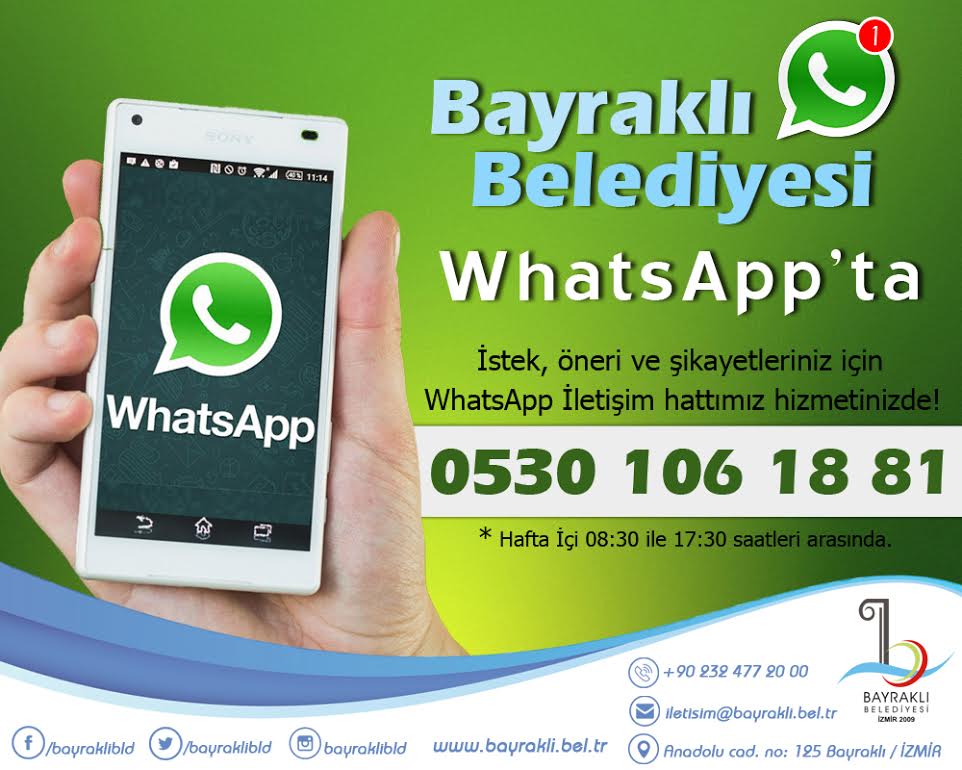 Bayraklı Belediyesi whatsapp’ta