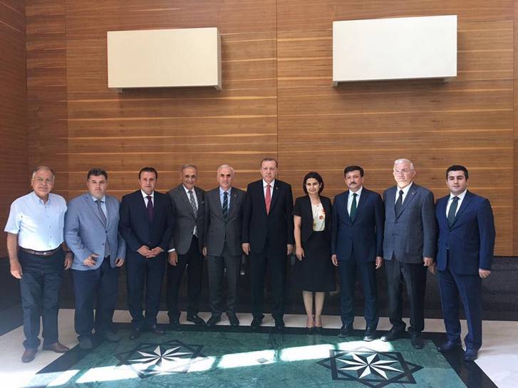 Başkanlar Cumhurbaşkanı Recep Tayyip Erdoğan ile görüştü