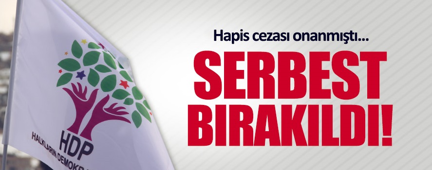 HDP'li vekile tahliye
