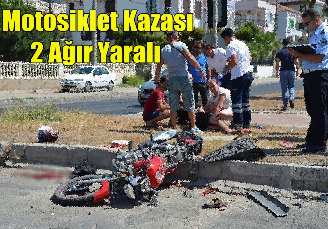 Motosiklet kazası: 2 ağır yaralı
