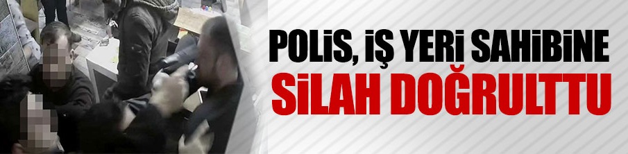 Garsona tokat attı, iş yeri sahibine silah doğrulttu