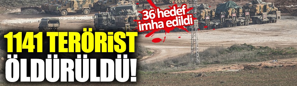  1141 terörist etkisiz hale getirildi